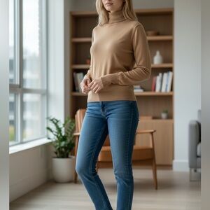 Zara Camel Knit Sweater Medium